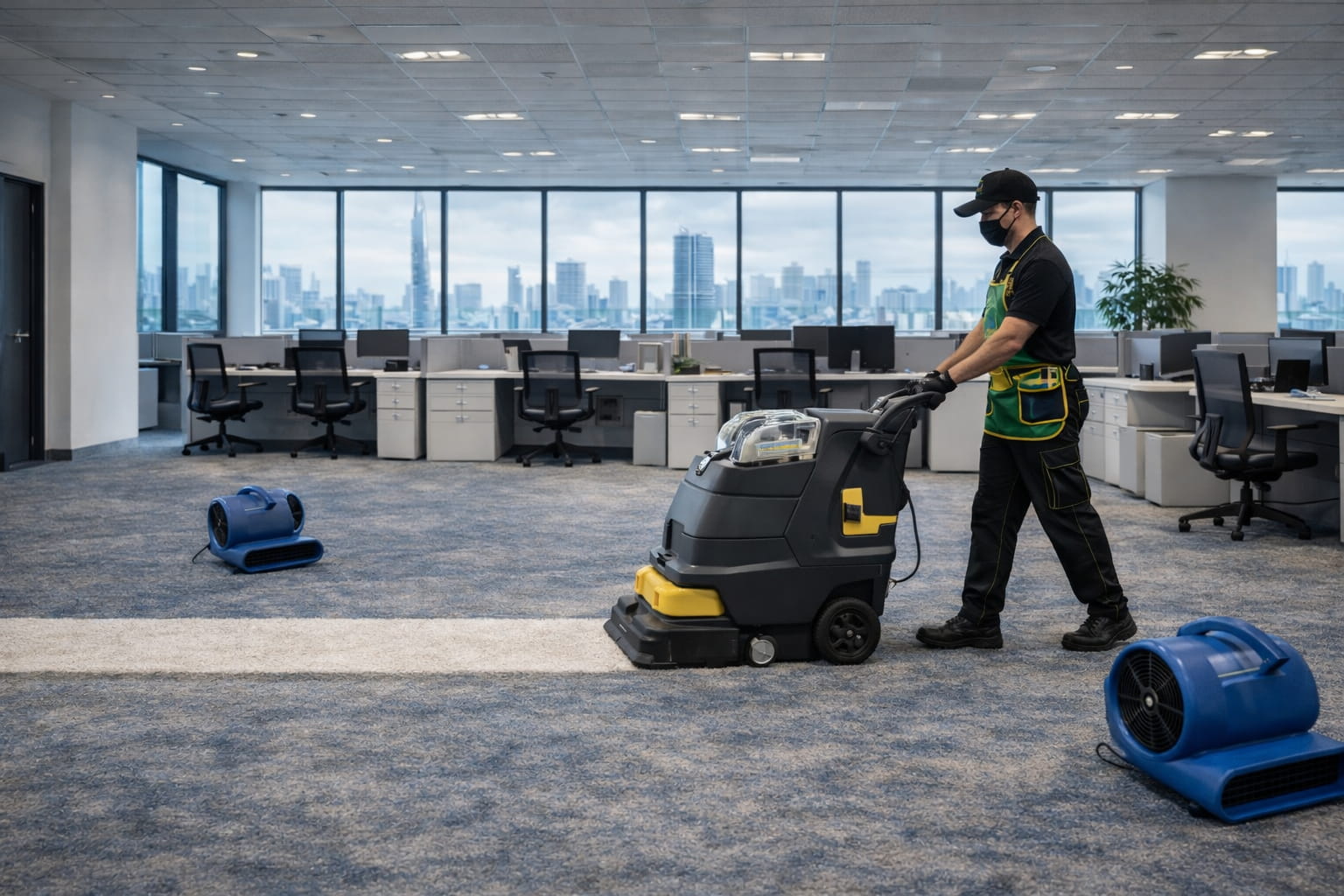 Professional office carpet shampooing in Dubai